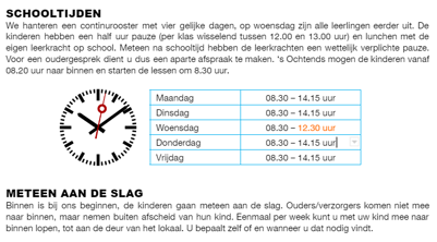 Schooltijden